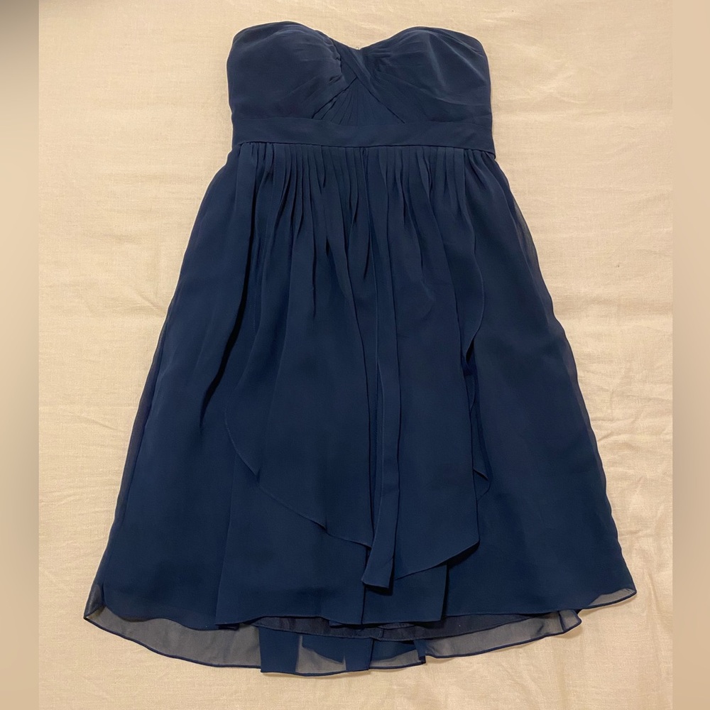 Jenny Yoo Navy-Strapless Mini Dress - Picture 2 of 7